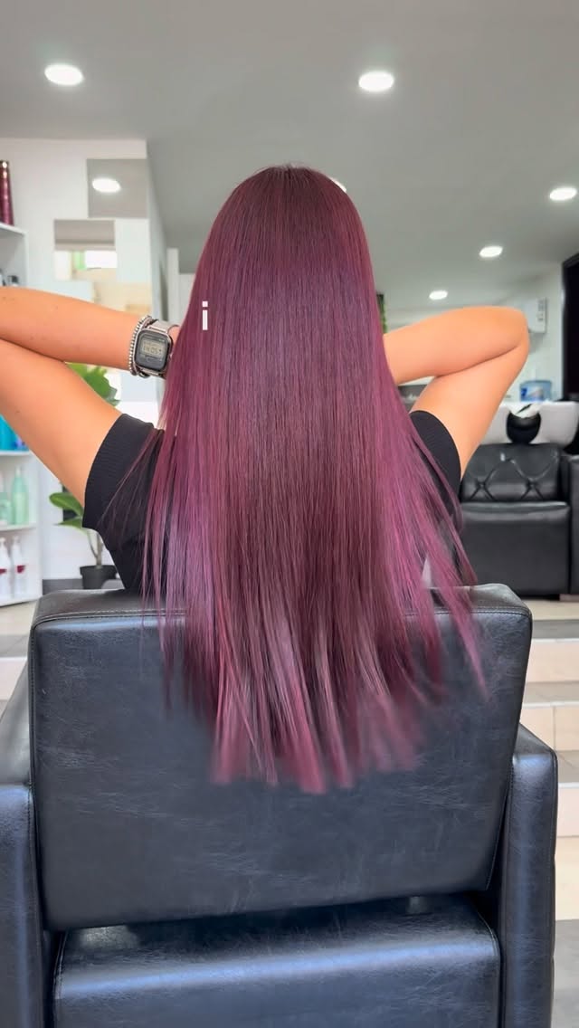 🍷Burgundy Cherry🍒 #haircolor 
📍Vranjska 8 #beograd 
#hairtransformation  #haircolorist  #viral